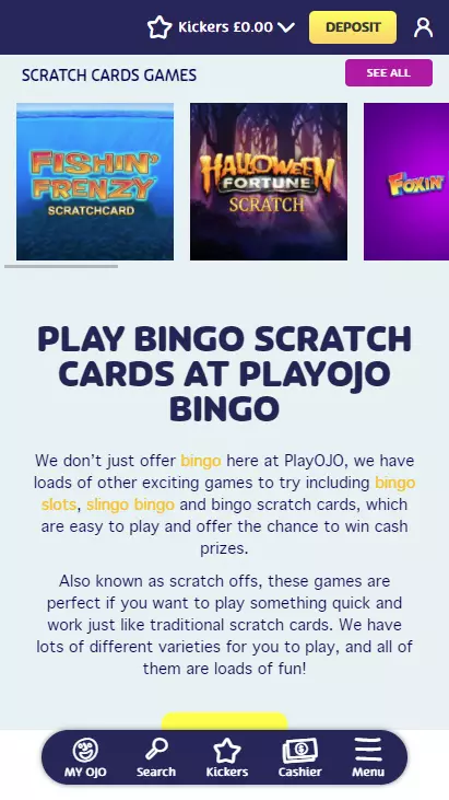 PlayOJO Bingo Mobile Screenshot 4