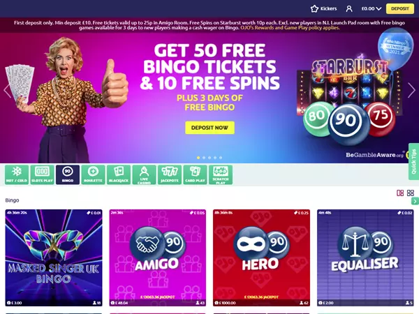 PlayOJO Bingo Desktop Screenshot 1