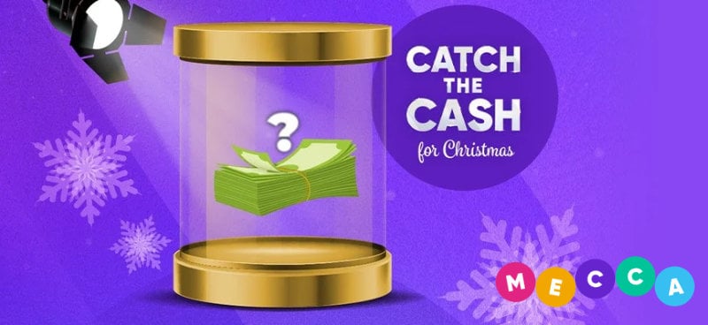 Catch the Cash with Mecca Bingo to win cash prizes every day - Banner