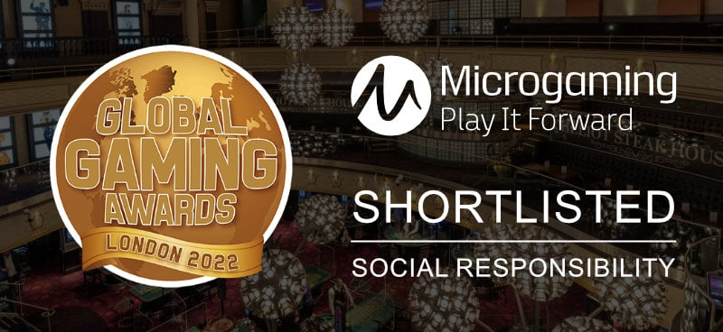 Microgaming shortlisted for Social Responsibility Award - Banner