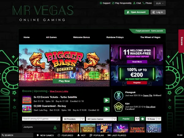 Mr Vegas Desktop Screenshot 1