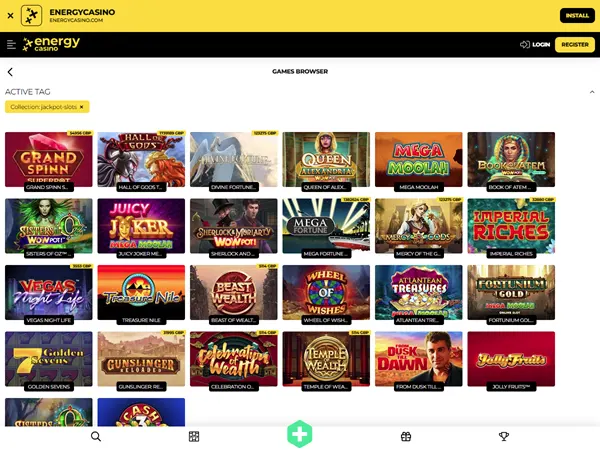 Energy Casino Desktop Screenshot 3