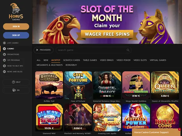 Horus Casino Desktop Screenshot 1