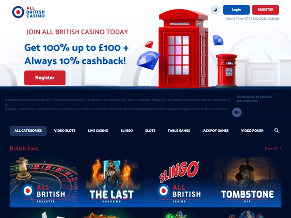 All British Casino Desktop Screenshot 1
