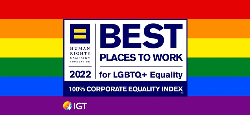 IGT awarded "Best Place to Work for LGBTQ+ Equality" - Banner