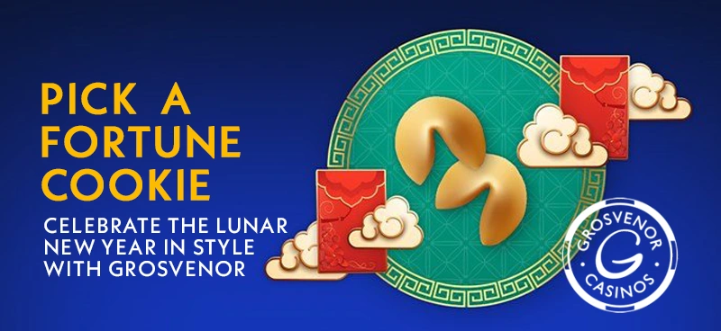Pick a fortune cookie at Grosvenor Casino for daily rewards - Banner