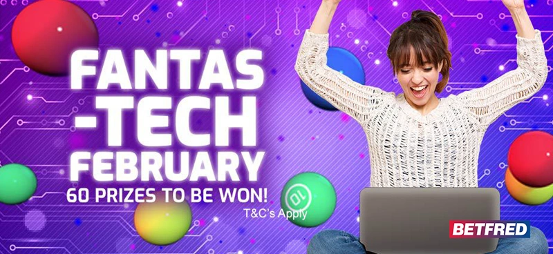 Win Fantas-tech prizes at Betfred Bingo throughout February - Banner