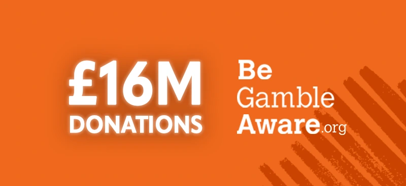 GambleAware £16m donations led by Bet365 and Entain - Banner