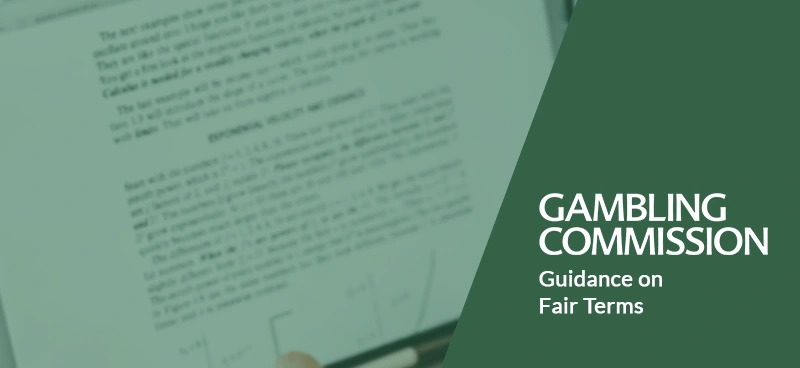 Gambling Commission updates guidance on fair terms and practices - Banner