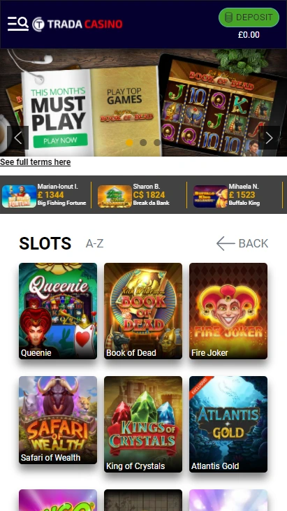 TradaCasino Mobile Screenshot 3