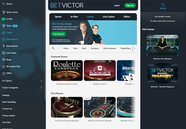 BetVictor Casino Desktop Screenshot 3