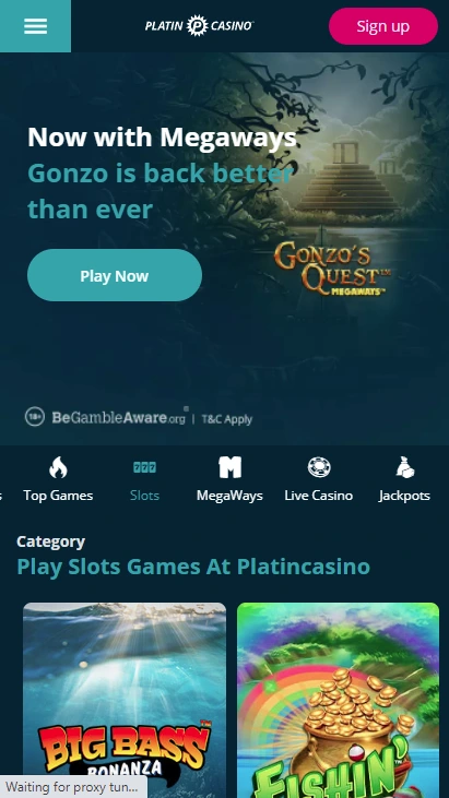 Platin Casino Mobile Screenshot 2