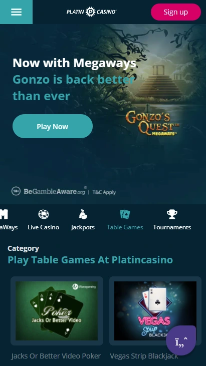 Platin Casino Mobile Screenshot 4