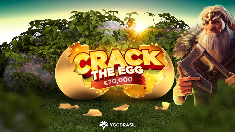 Win a bite of £70K with Yggdrasil's Crack The Egg promotion - Banner