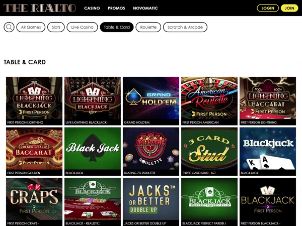 Rialto Casino Desktop Screenshot 4