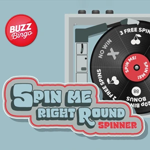 Win free spins and more with Buzz Bingo's Spin Me Round Spinner - Thumbnail