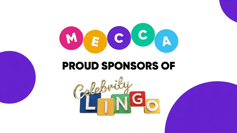 Mecca Bingo sponsors ITV's Celebrity Lingo - Banner
