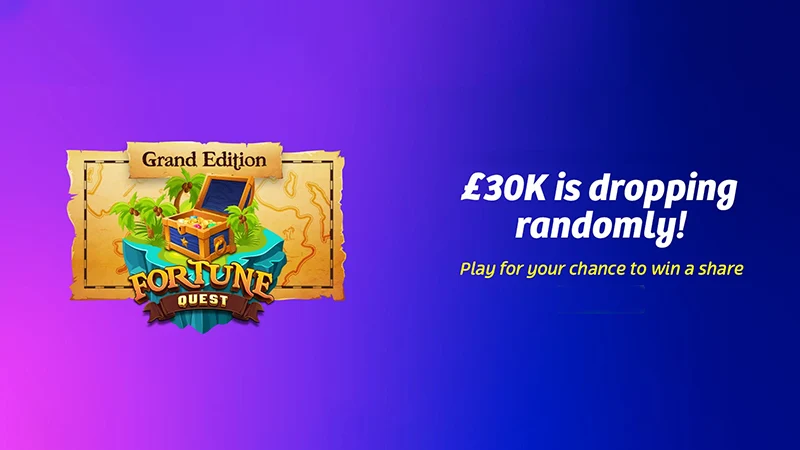 Win a share of £30K with PlayOJO's Grand Fortune Quest - Banner
