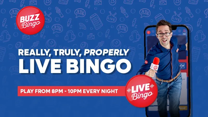 Live Bingo arrives at Buzz Bingo - Banner