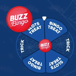 Spin Buzz Bingo's Halloween Spinner for free to win bingo treats - Thumbnail