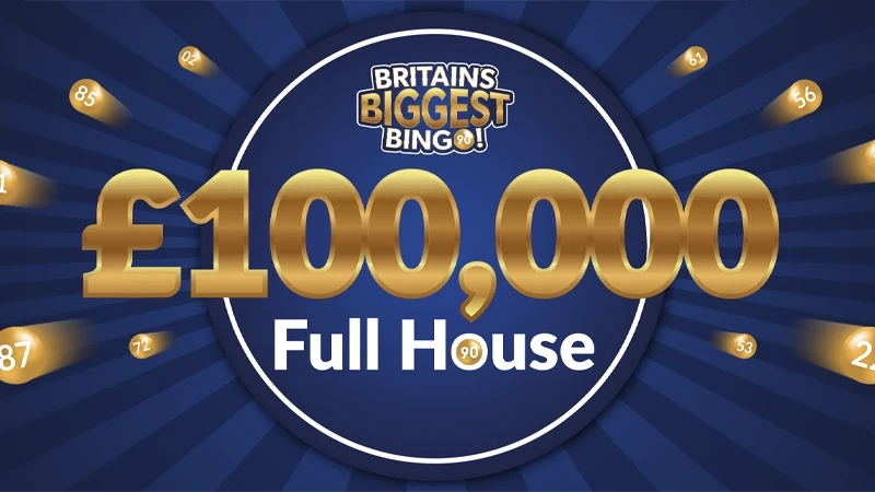 Over £100,000 will be won with Britain’s Biggest Bingo, only at tombola - Banner