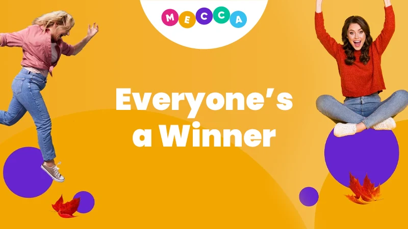 Win a guaranteed prize with Mecca Bingo's Everyone's A Winner - Banner