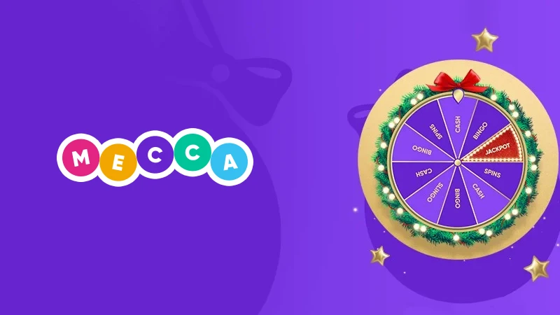 Win up to £500 for free each day with Mecca's Festive Free Spinner - Banner