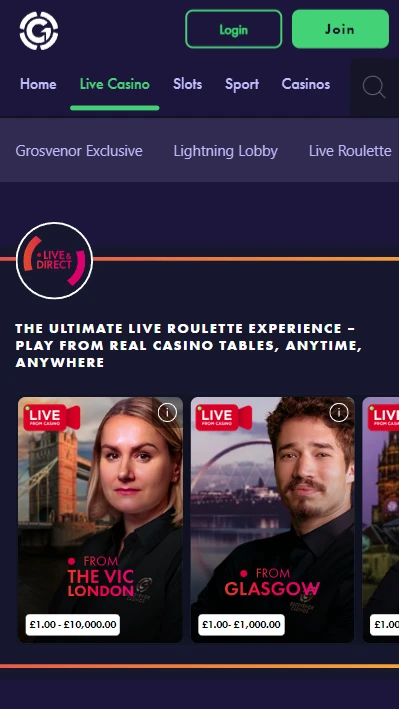Grosvenor Casino Mobile Screenshot 2