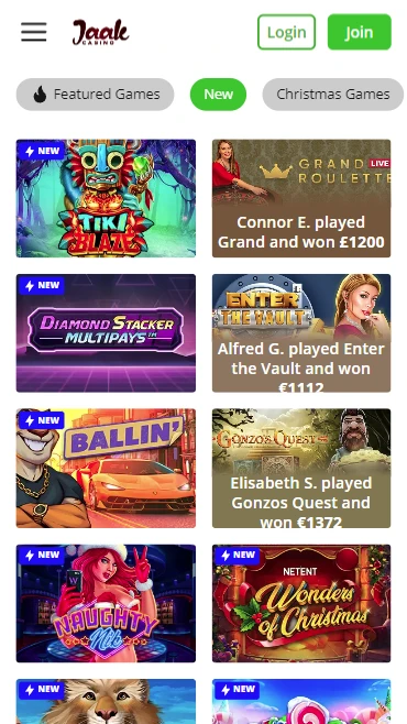 Jaak Casino Mobile Screenshot 3