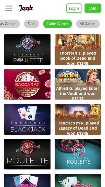 Jaak Casino Mobile Screenshot 5