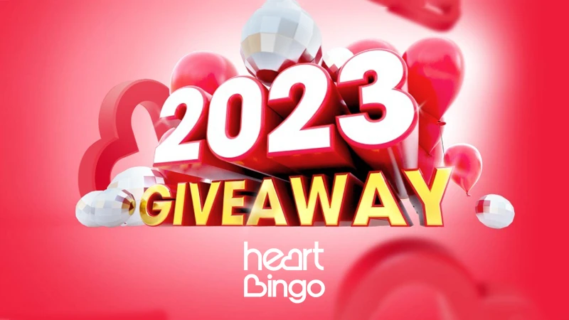 Win £2,023 every month with Heart Bingo's 2023 Giveaway - Banner