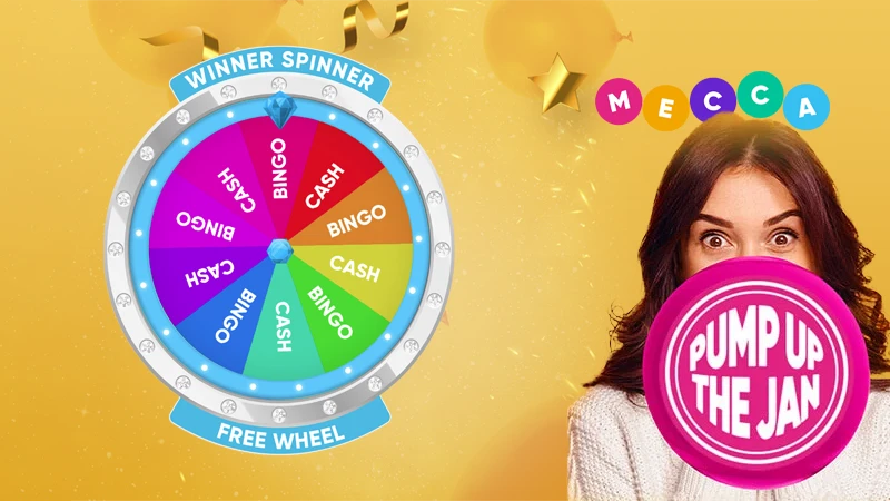 Win guaranteed daily prizes with Mecca Bingo's Winner Spinner - Banner