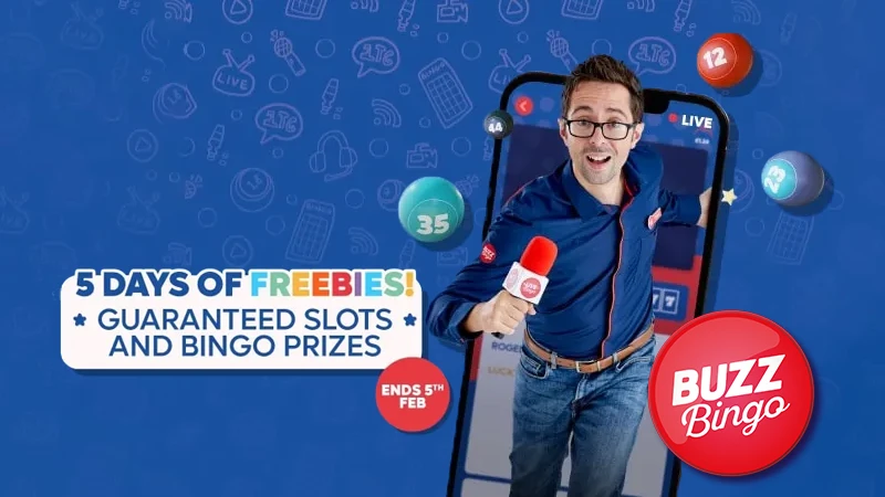 Celebrate 5 Days of Freebies with Buzz Bingo - Banner