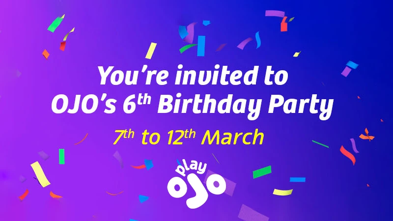 Win over £700 in prizes with PlayOJO's Bingo Birthday Party - Banner