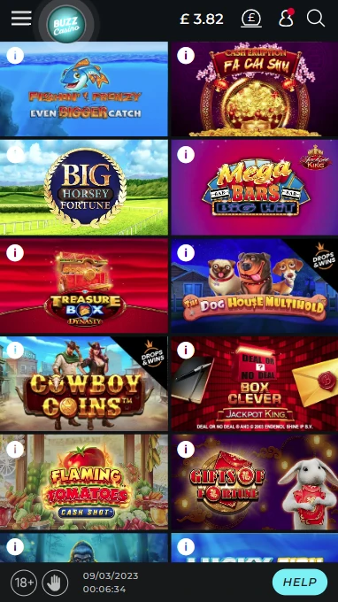 Buzz Casino Mobile Screenshot 2