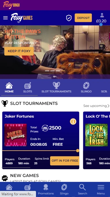 Foxy Games Mobile Screenshot 1