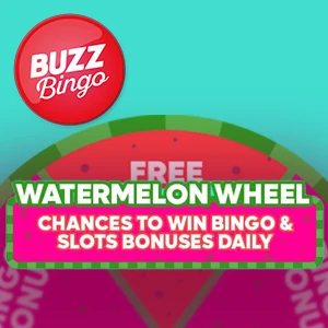 Win Wager-Free Prizes on the Buzz Bingo Watermelon Wheel - Thumbnail