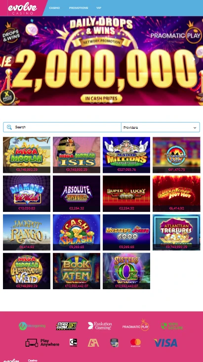 Evolve Casino Mobile Screenshot 2