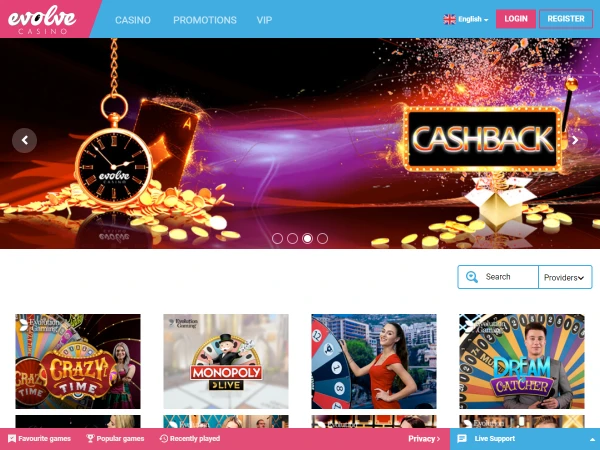Evolve Casino Desktop Screenshot 3