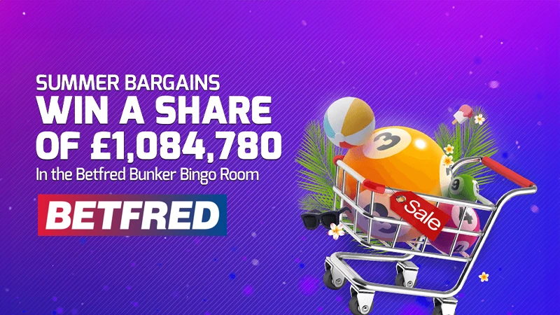 Over £1,000,000 waiting to be won in Betfred Bingo's Sizzling July - Banner