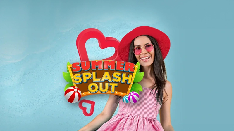 Land free spins and vouchers in Heart Bingo's Summer Splash Out promo - Banner