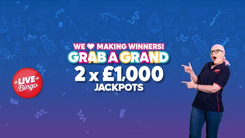 2 x £1,000 jackpots waiting to be won every day in September at Buzz Bingo - Banner