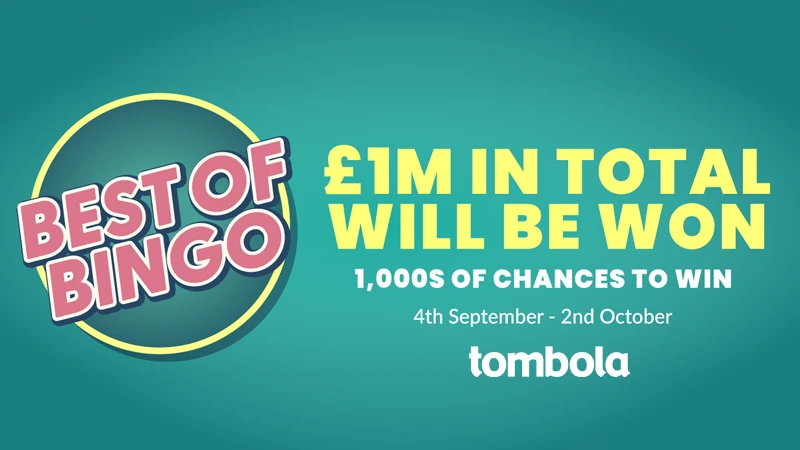 £1,000,000 in prizes on offer throughout September at tombola - Banner