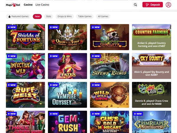 MagicRed Casino Desktop Screenshot 3