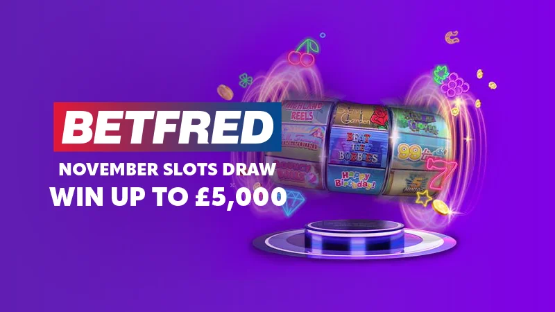 Win up to £5,000 cash with the November Slots Draw at Betfred Bingo - Banner