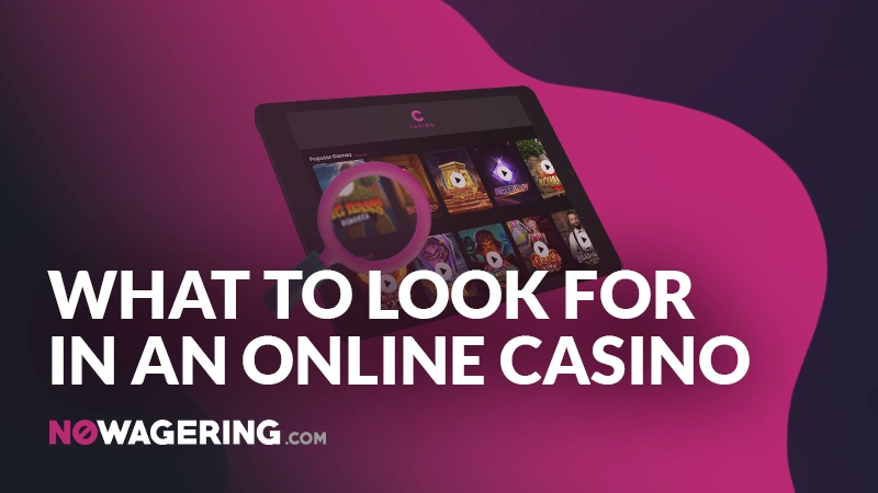 What to look for when choosing an online casino - Banner
