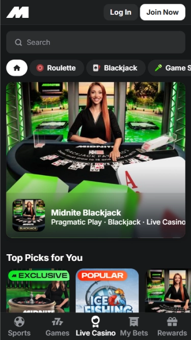 Midnite Casino Mobile Screenshot 5