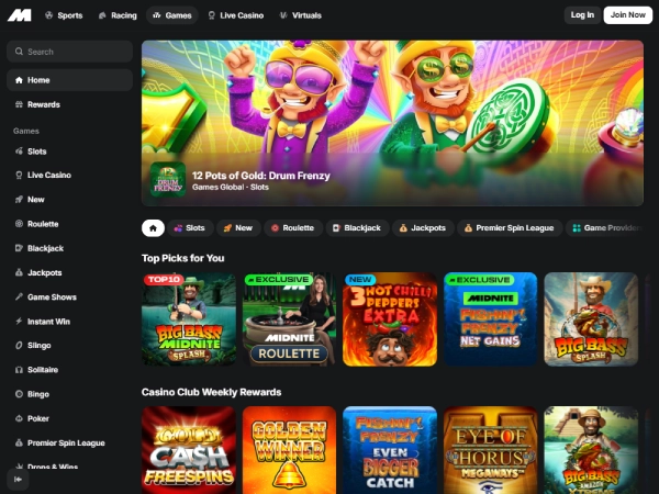 Midnite Casino Desktop Screenshot 1