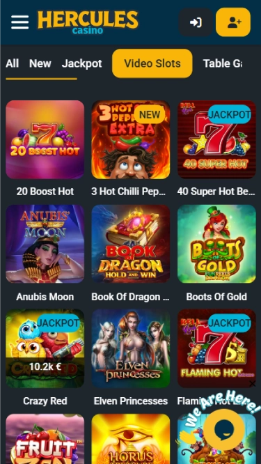 Hercules Casino Mobile Screenshot 2