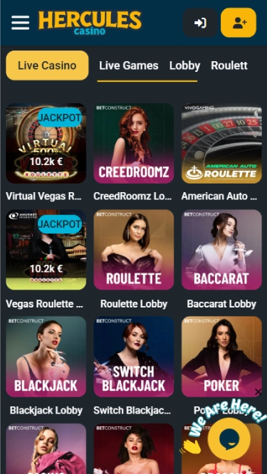 Hercules Casino Mobile Screenshot 5